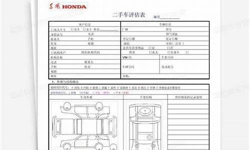 二手车评估模版-正规二手车评估报告模板